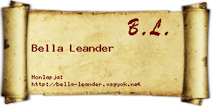 Bella Leander névjegykártya