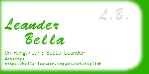 leander bella business card